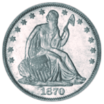 Seated Liberty Dollar von 1870